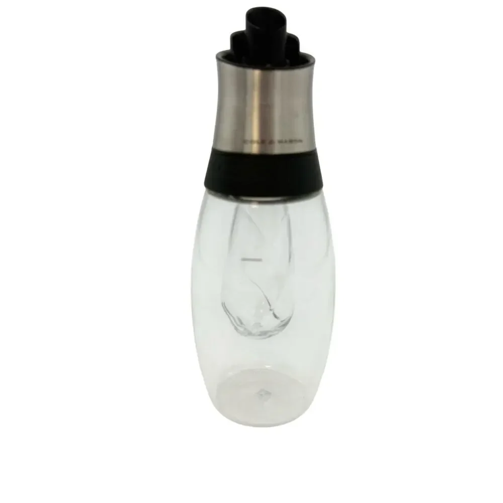 Cole & Mason Bristol Duo Oil & Vinegar Pourer Glass Stainless Steel No Mess NEW